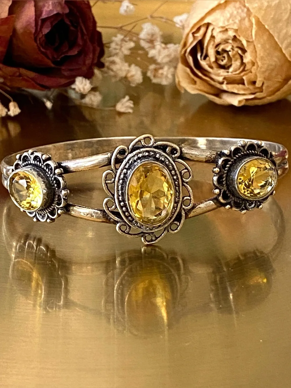 Citrine Hand Crafted Bangle
